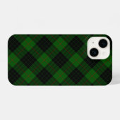 Coque Pour iPhone 14 Gunn tartan vert noir plaid (Verso Horizontal)