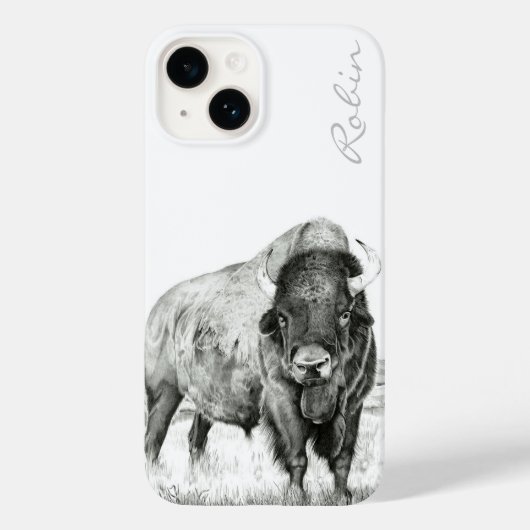 Coque Pour iPhone 14 Hamilton ~ American Bison iPhone 14 Coque (Verso)