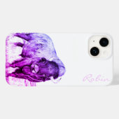 Coque Pour iPhone 14 Hamilton ~ American Bison (violet) iPhone 14 Coque (Verso (horizontal))