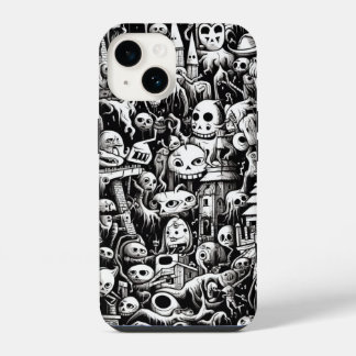 Coque Pour iPhone 14 Haunted Doodles Phone Cover
