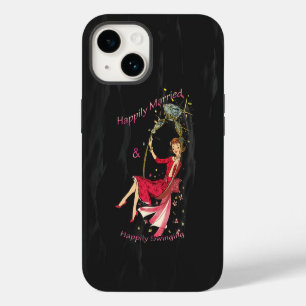 Coque Pour iPhone 14 Heureusement mariés et heureux de swinger
