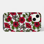 Coque Pour iPhone 14 Hibiscus et colibris (Verso Horizontal)