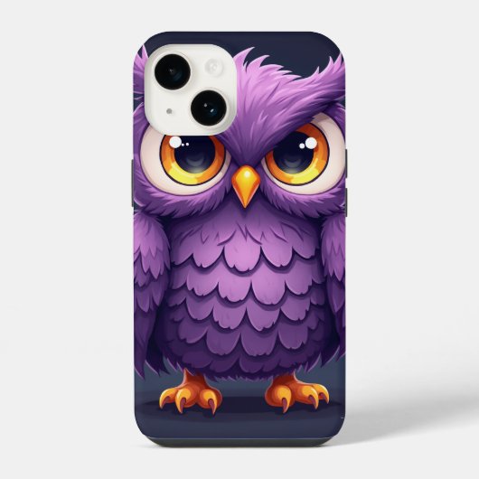 Coque Pour iPhone 14 hibou (Verso)