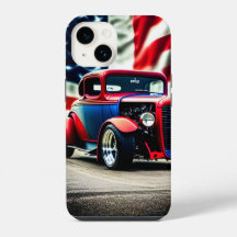 Hot Rod et drapeau américain