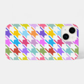 Coque Pour iPhone 14 Houndstooth Multicolor+White Big Motif (Verso Horizontal)