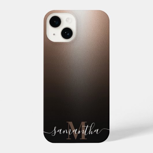 Coque Pour iPhone 14 Huile d'or rose (Verso)