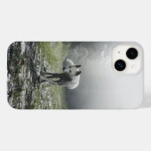 Coque pour iPhone 14 Husky sibérien blanc (Verso (horizontal))