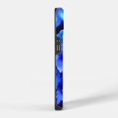 Coque Pour iPhone 14 Hydrangeas Bleus Floral Monogrammé (Côté droit)