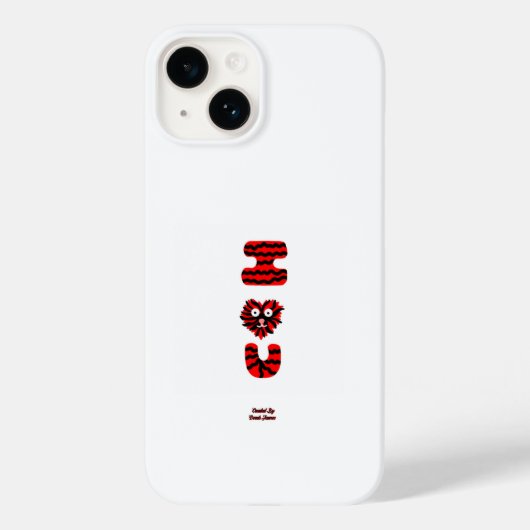 Coque Pour iPhone 14 I Fuzzy U Apple iPhone 14 Coque (Verso)