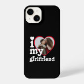 Coque Pour iPhone 14 I Love My Girlfriend Photo personnalisée (Verso)