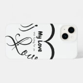 Coque Pour iPhone 14 I Love My Love 🖤: Still falling for you (Verso Horizontal)