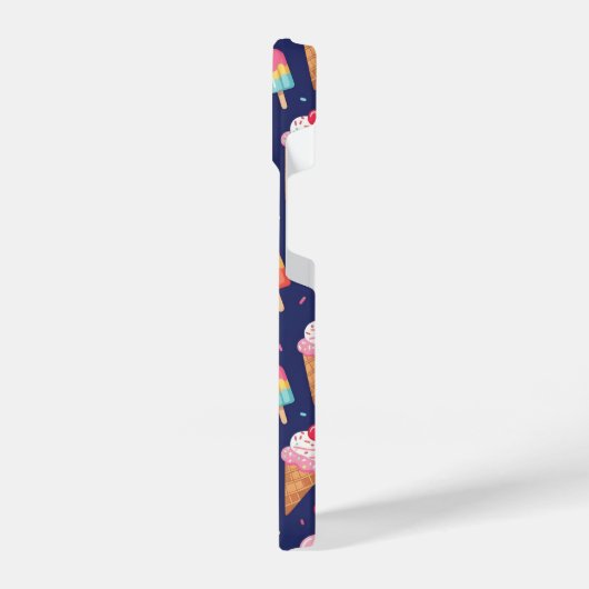 Coque Pour iPhone 14 Ice cream, popsicles and cherries pattern (Côté gauche)