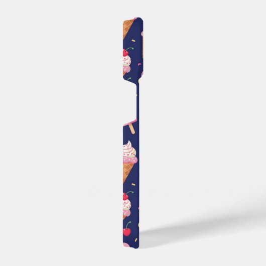 Coque Pour iPhone 14 Ice cream, popsicles and cherries pattern (Côté droit)