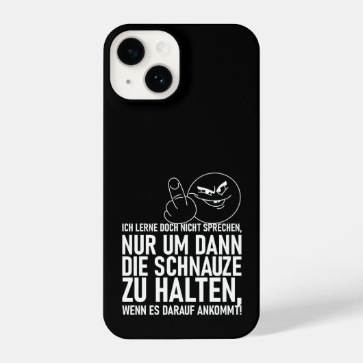 COQUE POUR iPhone 14 ICH LERNE DOCH NICHT SPRECHEN (Verso)