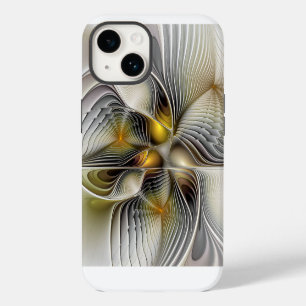Coque Pour iPhone 14 Illusion d'optique abstrait 3D fractal avec profon