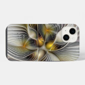 Coque Pour iPhone 14 Illusion d'optique abstrait 3D fractal avec profon (Verso Horizontal)