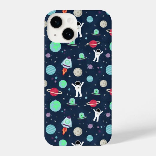 Coque Pour iPhone 14 Illustration du Motif spatial (Verso)