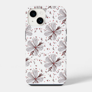 Coque Pour iPhone 14 Illustration Florale Simple pour iPhone 14 Résista