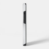 Coque Pour iPhone 14 Image argent métallisé minimaliste, monogramme (Côté gauche)