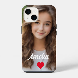 Coque Pour iPhone 14 Image personnalisée script moderne Nom amour