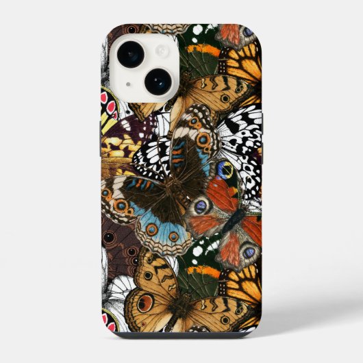Coque Pour iPhone 14 Impression animale. Ailes de papillon. (Verso)