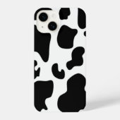 Coque Pour iPhone 14 Impression de vache noire et blanche (Verso)