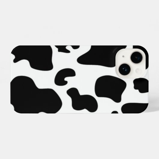 Coque Pour iPhone 14 Impression de vache noire et blanche (Verso Horizontal)