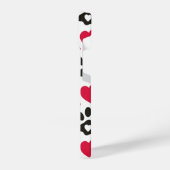 Coque Pour iPhone 14 impression des coeurs et des pattes (Côté gauche)