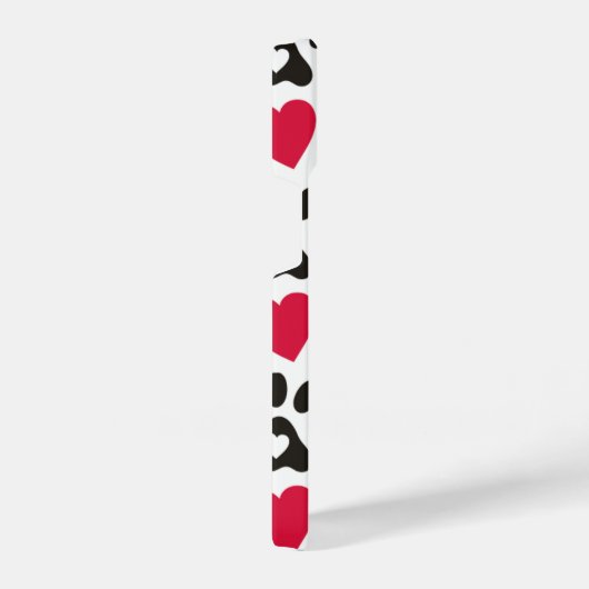 Coque Pour iPhone 14 impression des coeurs et des pattes (Côté droit)