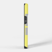 Coque Pour iPhone 14 impression gris et jaune, (Côté droit)