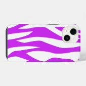 Coque Pour iPhone 14 Impression Zèbre Violet (Verso Horizontal)