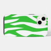 Coque Pour iPhone 14 Imprimer Zèbre vert citron (Verso Horizontal)
