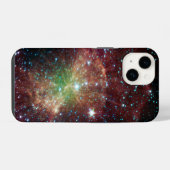 Coque Pour iPhone 14 initiales de nom de nébuleuse de la Dumbbell astro (Verso Horizontal)