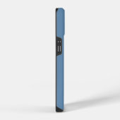 Coque Pour iPhone 14 Initiales Monogramme Cercles Moderne Bleu Poussiér (Côté droit)
