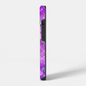 Coque Pour iPhone 14 Initiales Monogramme Écailles de Sirène Violet Arg (Côté gauche)