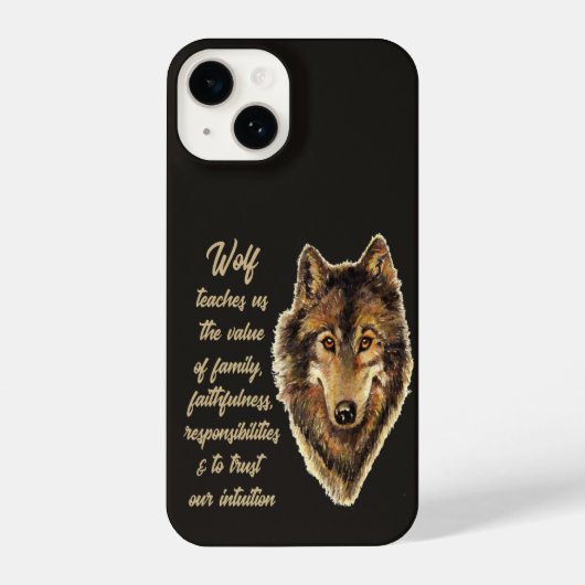 Coque Pour iPhone 14 Inspiration Wolf Wolves Spirit Animal Totem (Verso)