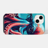 Coque Pour iPhone 14 Intelligent comme la pieuvre (Verso Horizontal)