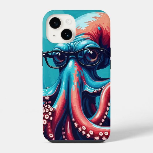 Coque Pour iPhone 14 Intelligent comme la pieuvre (Verso)