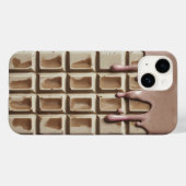 Coque Pour iPhone 14 iPhone 14 Coque blanc au chocolat (Verso (horizontal))