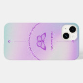 Coque Pour iPhone 14 iPhone 14 Coque - Papillon réfléchissant (Verso (horizontal))