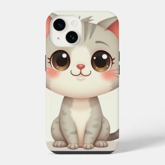 Coque Pour iPhone 14 iPhone 14 Coques (un chat mignon) (Verso)