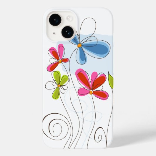 Coque Pour iPhone 14 iPhone 14 Fleurs peintes par Coque (Verso)