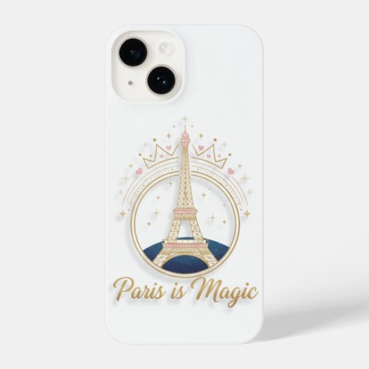 Coque Pour iPhone 14 iPhone Case - Paris Elegant Eiffel Tower (Verso)