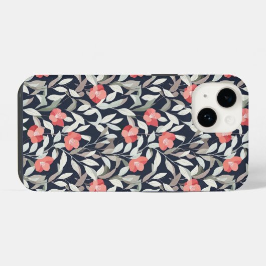 Coque Pour iPhone 14 iphone floral pattern case (Verso Horizontal)