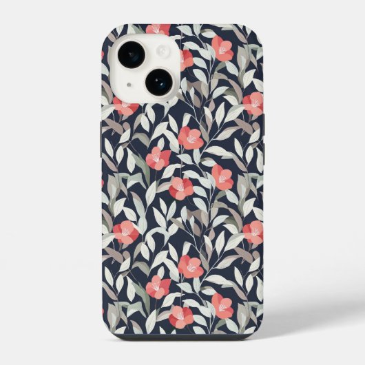 Coque Pour iPhone 14 iphone floral pattern case (Verso)