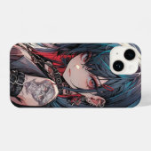 Coque Pour iPhone 14 iPhoneCase pour fille d'Anime encrée (Verso Horizontal)