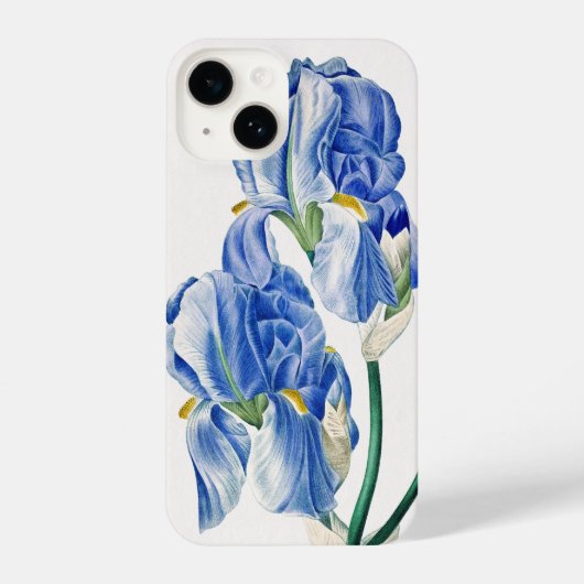 Coque Pour iPhone 14 Irises bleues (Verso)