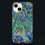 Coque Pour iPhone 14 Irises | Vincent Van Gogh<br><div class="desc">Irises (1889) de l'artiste post-impressionniste néerlandais Vincent Van Gogh. La peinture paysagère originale est une huile sur toile montrant un jardin de fleurs d'iris en fleurs. Utilisez les outils de conception pour ajouter du texte personnalisé ou personnaliser l'image.</div>