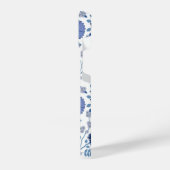 Coque Pour iPhone 14 Jacobean Floral Big Motif Blues sur blanc (Côté gauche)