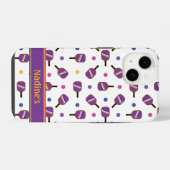 Coque Pour iPhone 14 J'adore le Pickleball blanc Etui Case-Mate pour Ip (Verso Horizontal)